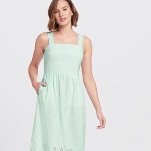 Draper James Embroidered Gingham Dress